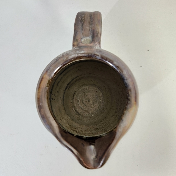 Artisan Studio Handmade Stoneware Pottery Brutalist Signed Pitcher - Picture 5 of 9